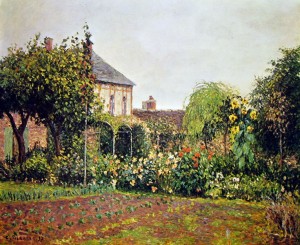 Pissarro: Orto a Eragny, 1897 tela cm. 60 x 73, collezione privata in U.S.A.